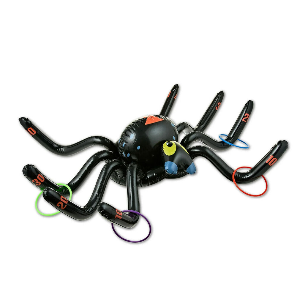 🔥Inflatable Spider Ring Toss Game Halloween Party Games 5 Pieces BNWT🔥